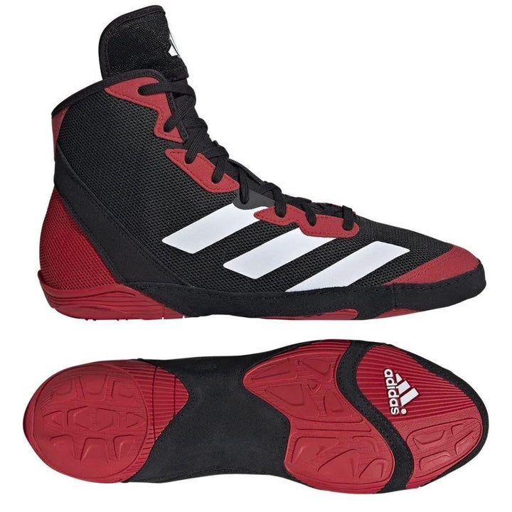 Adidas Adizero Wrestling Boots - Black/Red-Adidas