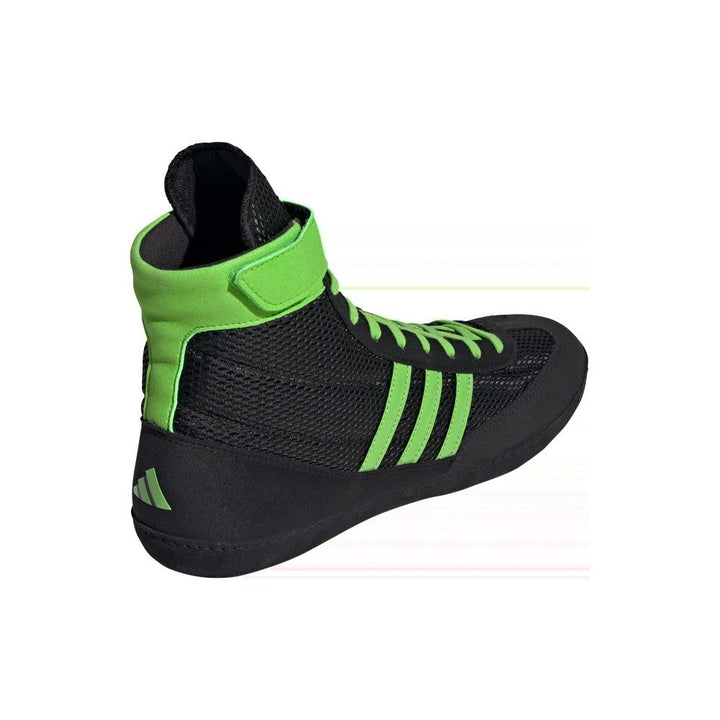 Adidas Combat Speed 4 Wrestling Boots - Black/Green-Adidas