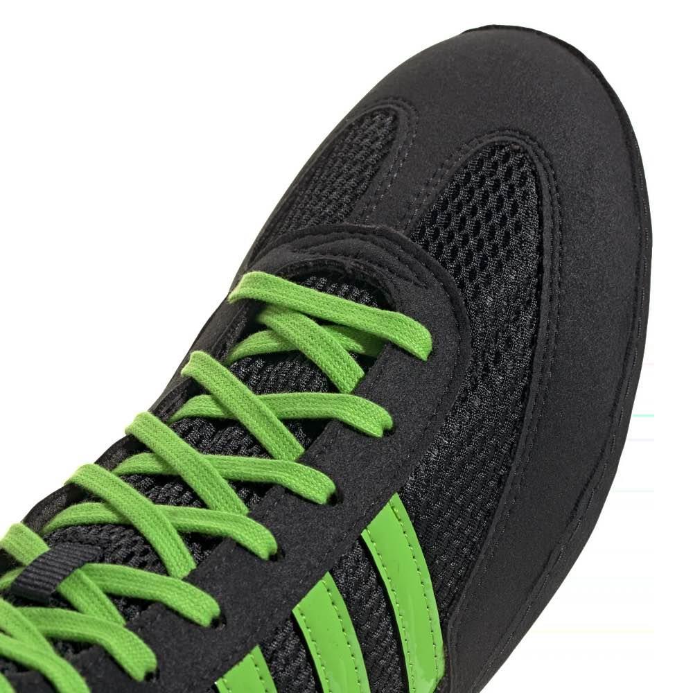 Adidas Combat Speed 4 Wrestling Boots - Black/Green-Adidas