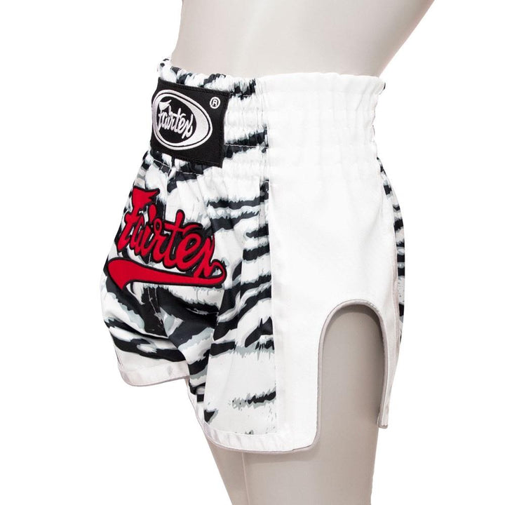 Fairtex Kids White Tiger Muay Thai Shorts-Fairtex