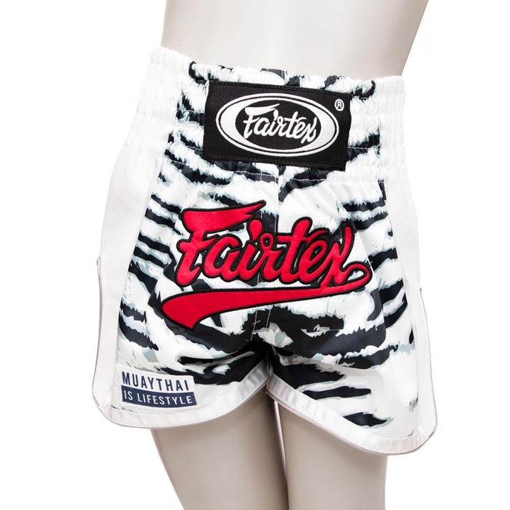 Fairtex Kids White Tiger Muay Thai Shorts-Fairtex