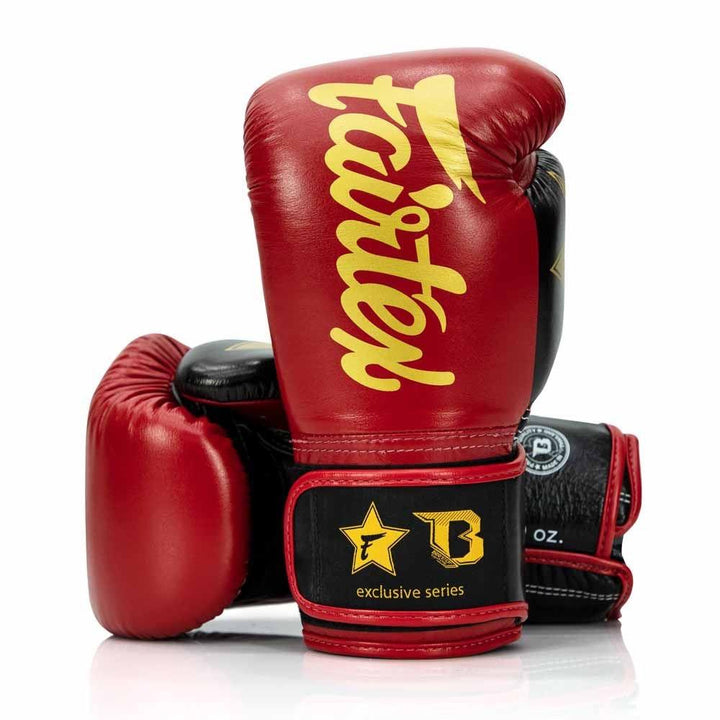 Fairtex X Booster Muay Thai Boxing Gloves - Red/Black-Fairtex