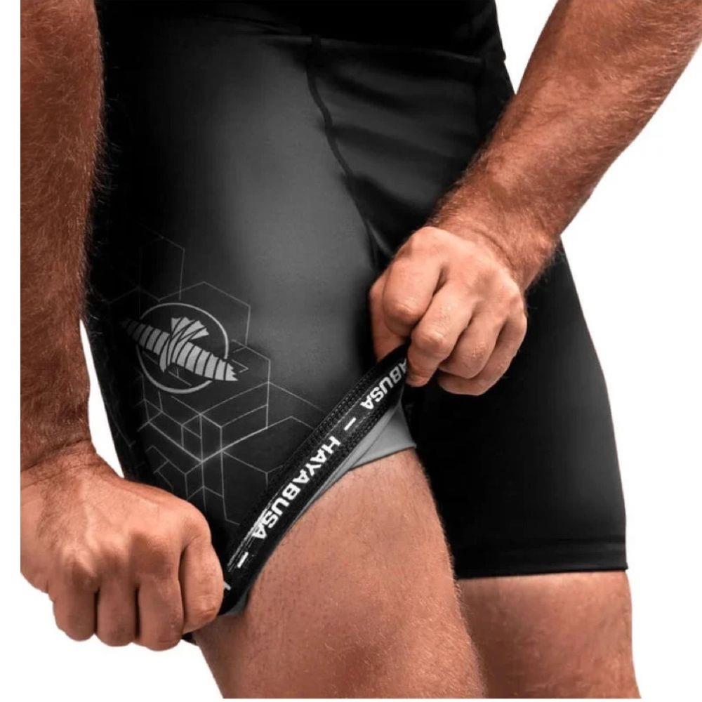 Hayabusa Geo Vale Tudo Shorts - Grey-Hayabusa