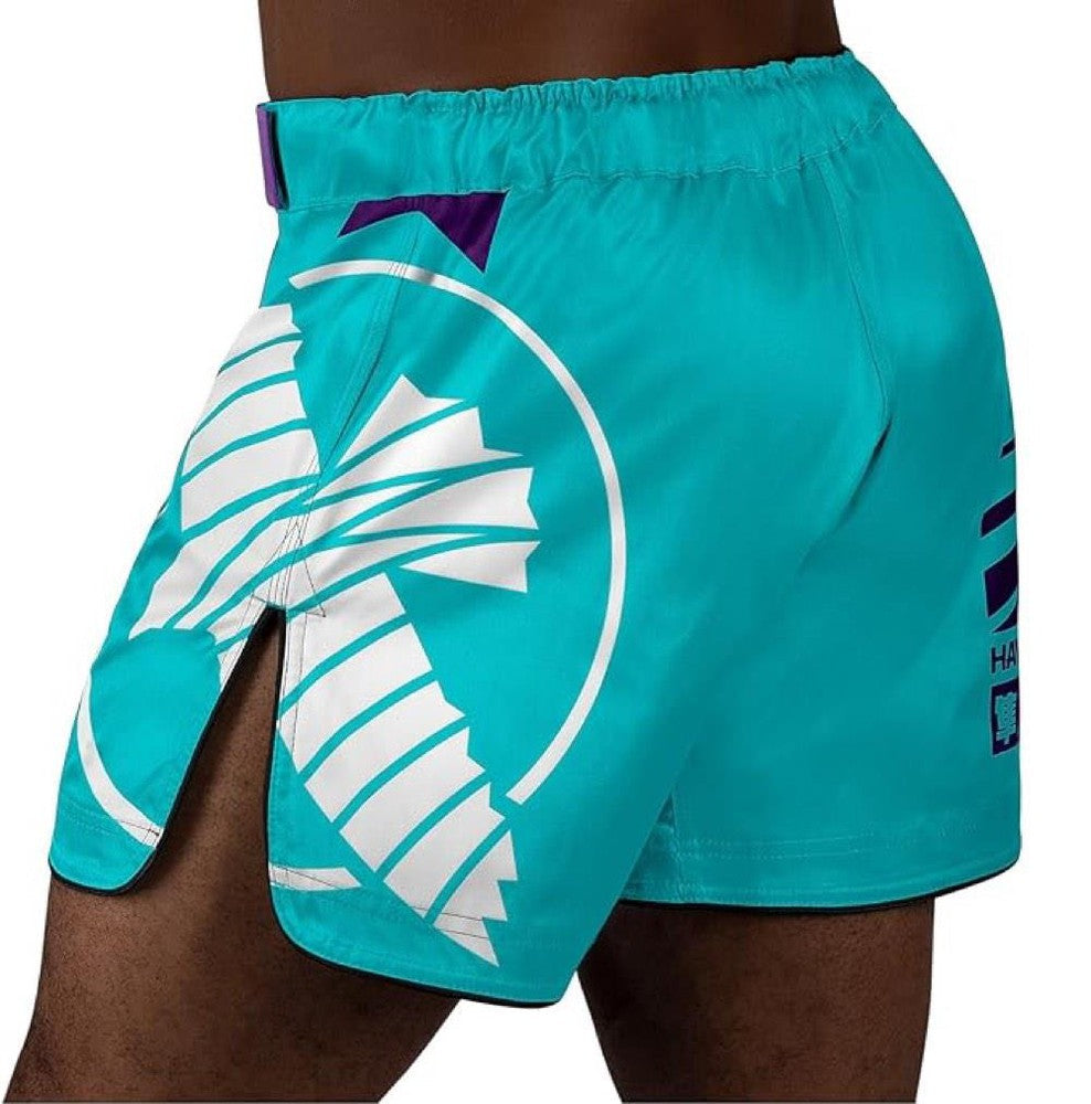 Hayabusa Icon Mid-Thigh MMA Shorts - Teal/White-Hayabusa