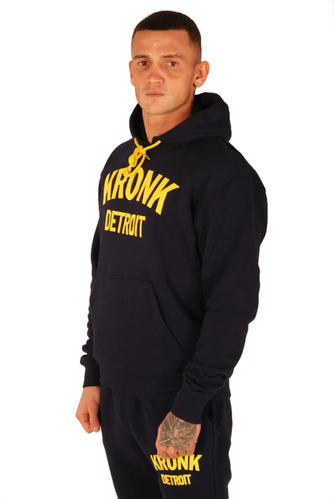 Kronk Detroit Applique Hoodie - Navy Blue-Kronk