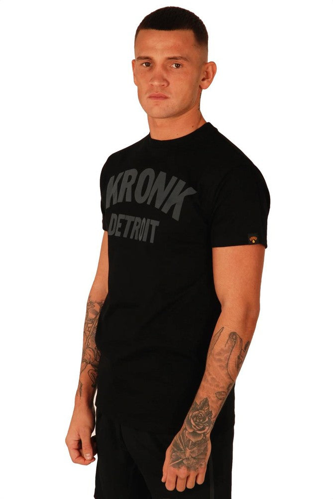 Kronk Detroit Appliqué T-Shirt - Black/Charcoal-Kronk