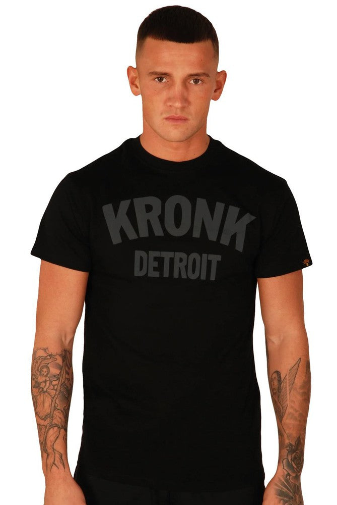 Kronk Detroit Appliqué T-Shirt - Black/Charcoal-Kronk