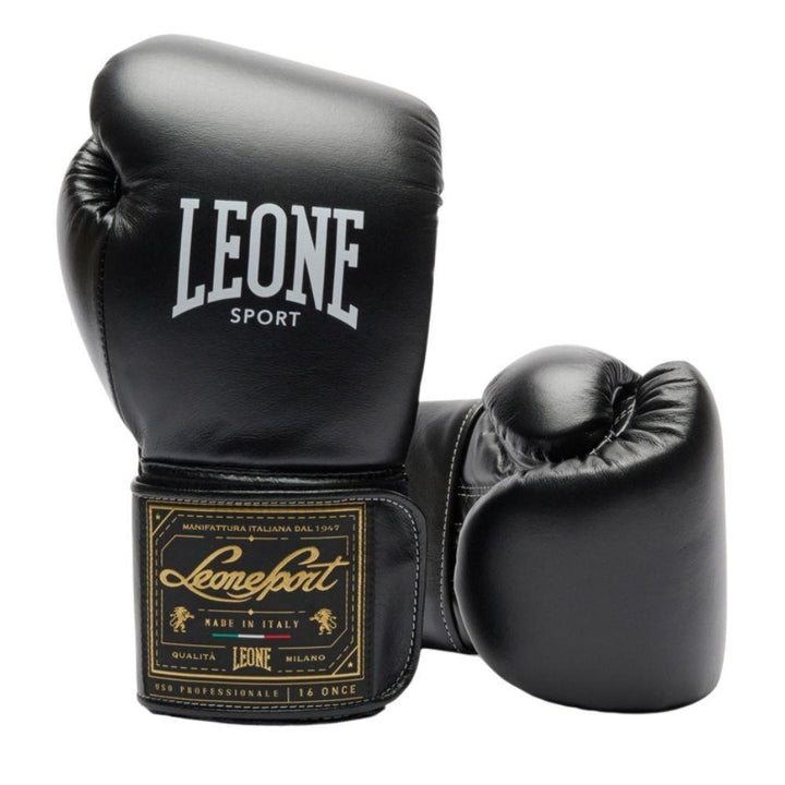 Leone Orlando Classico Boxing Gloves - Black-Leone 1947