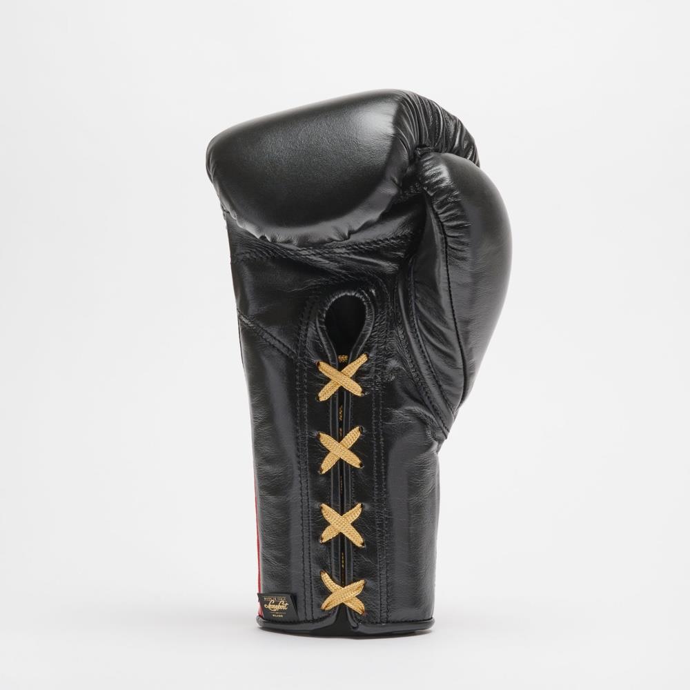 Leone Orlando Classico Tricolore Lace Boxing Gloves - Black-Leone 1947