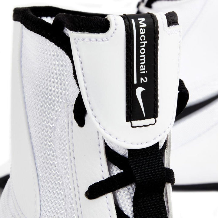 Nike Machomai 2 Boxing Boots - White/Black (Free Playerz Socks)-FEUK