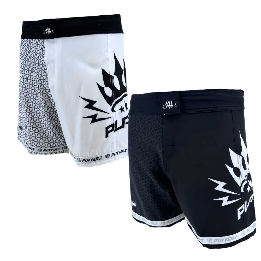 Playerz Mosaic High Cut MMA Shorts-Playerz Boxing