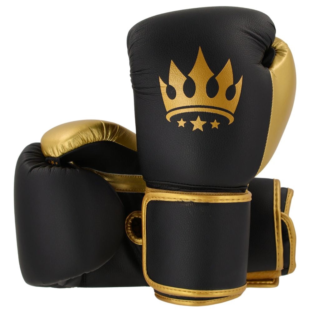 Playerz Power Boxing Gloves - Black/Gold-Playerz Boxing