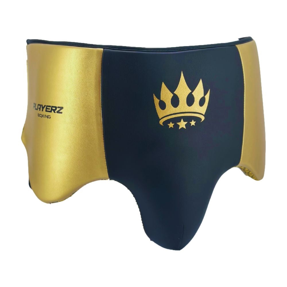 Playerz Power Groin Guard - Black/Gold-Playerz Boxing