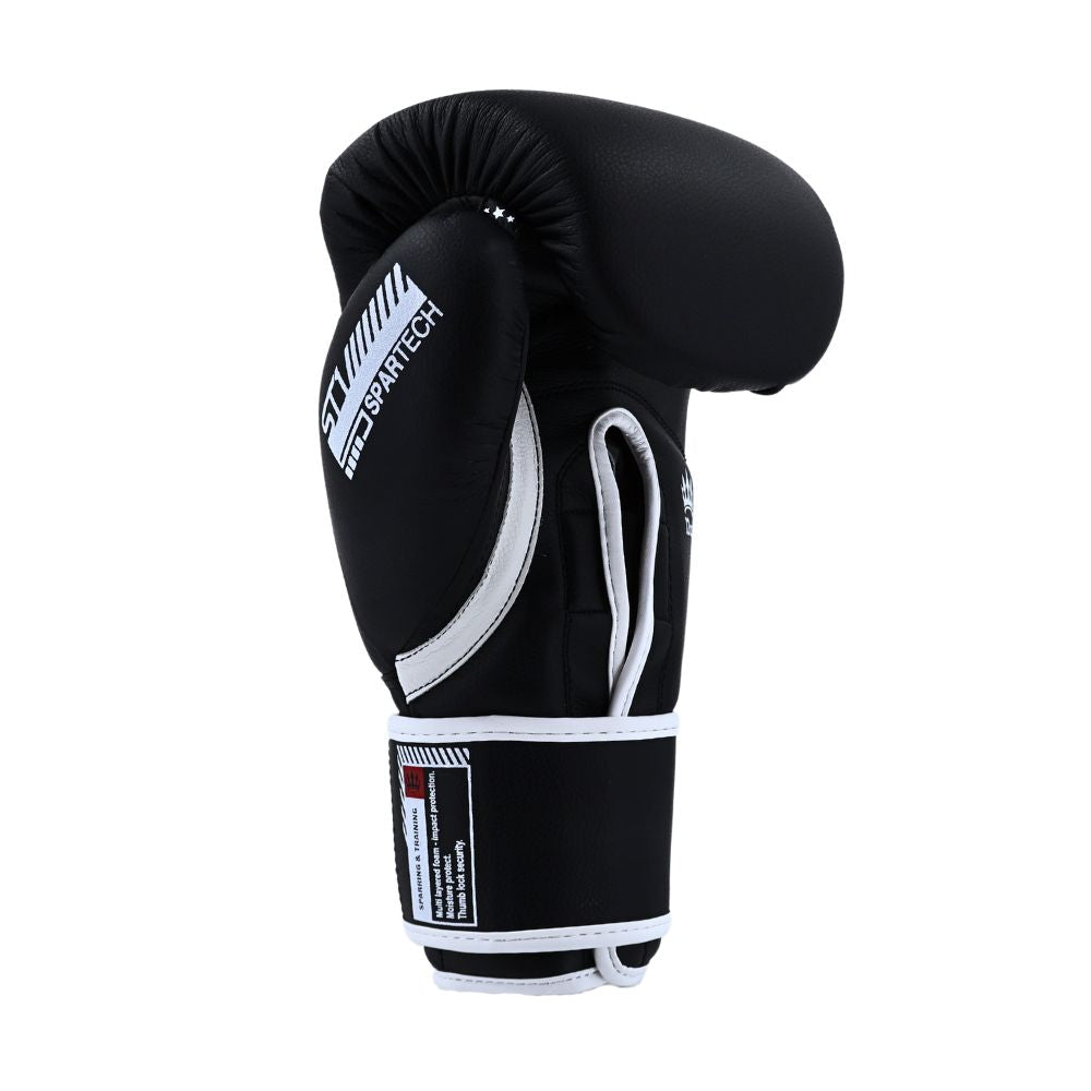 Playerz SparTech Boxing Gloves - Black/White-Playerz Boxing