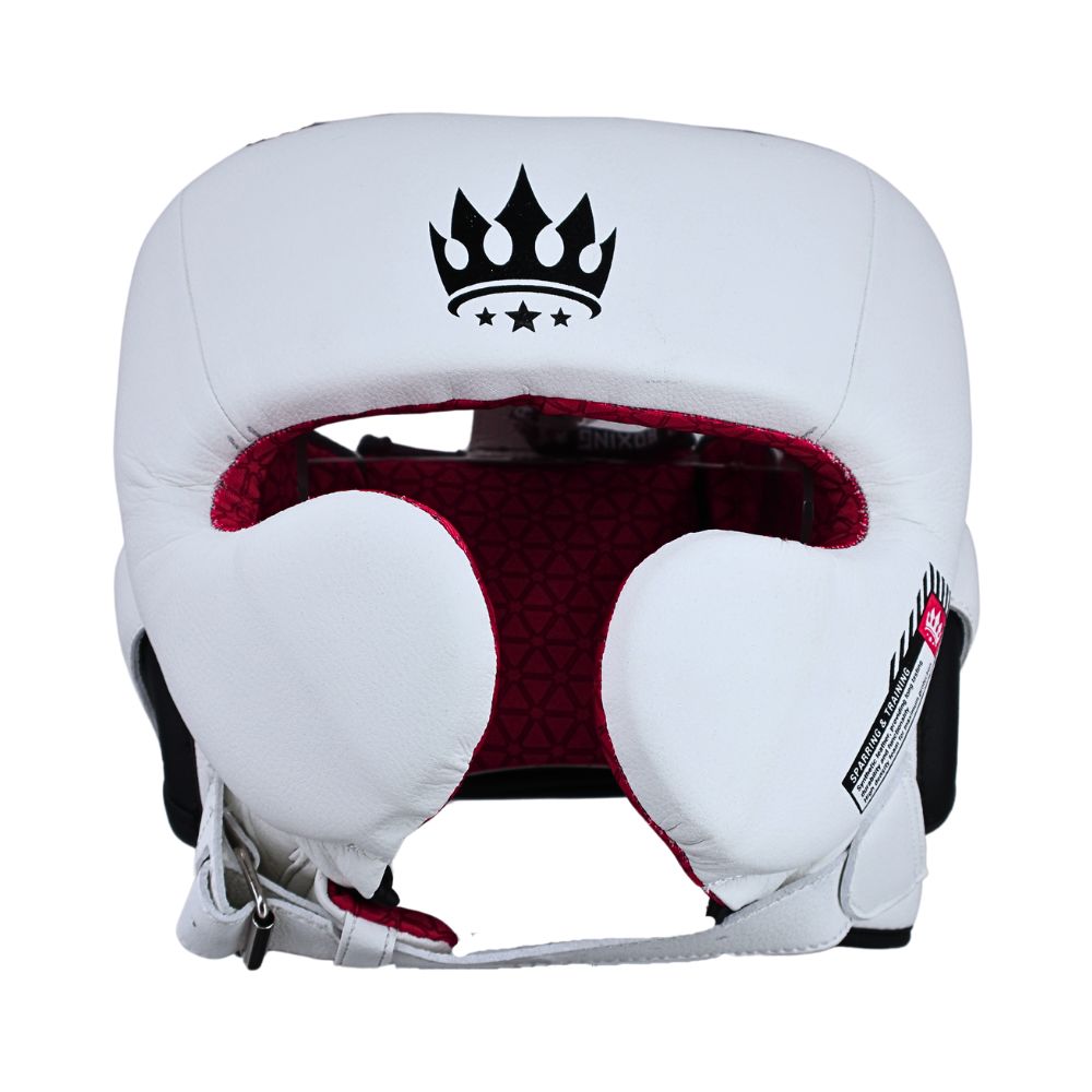 Playerz SparTech Pro Head Guard - White/Black-Playerz Boxing