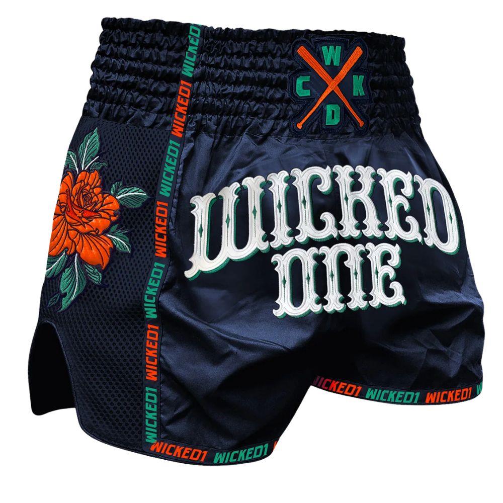 Wicked One Bandino Muay Thai Shorts - Navy Blue-Wicked1