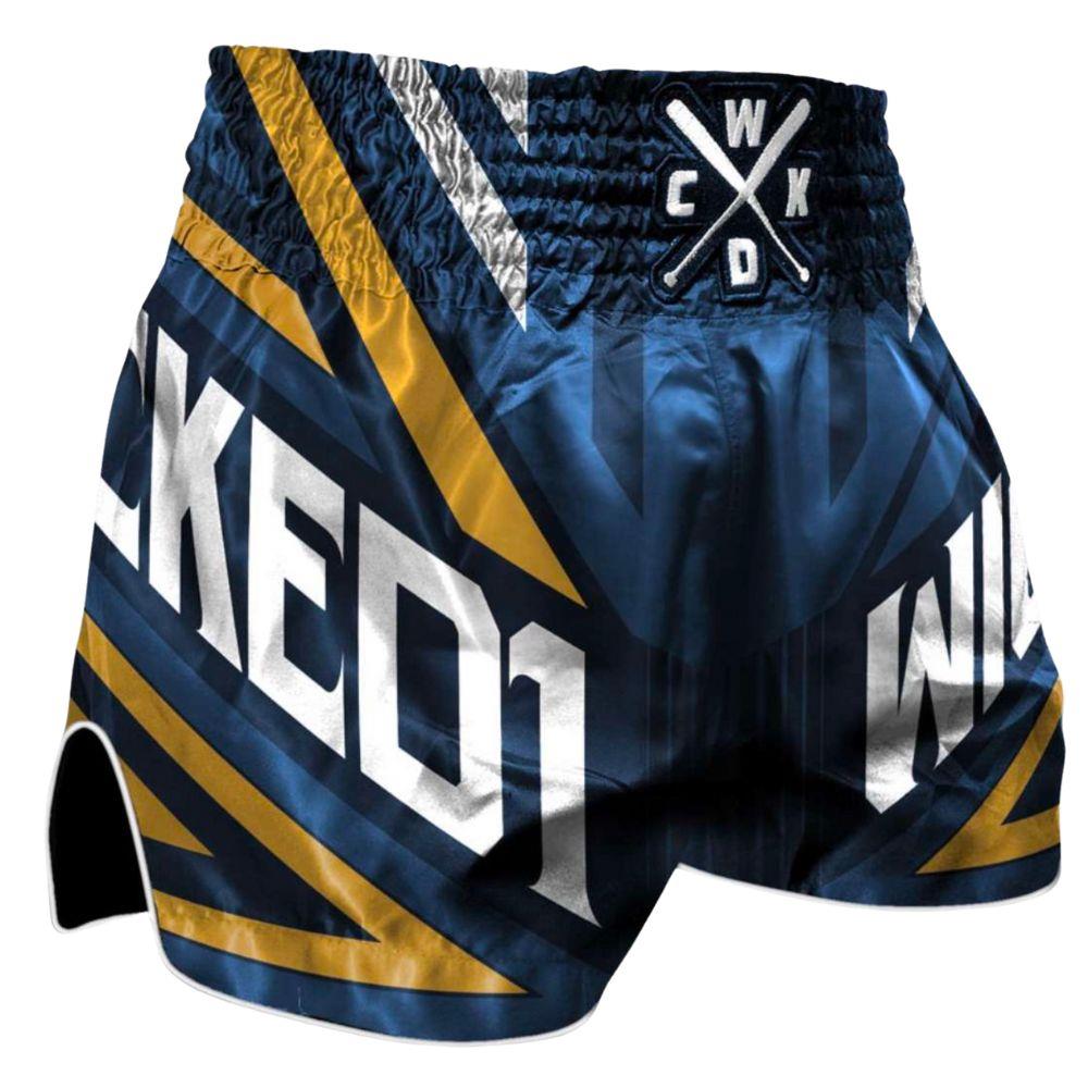 Wicked One District Muay Thai Shorts - Blue-Wicked1