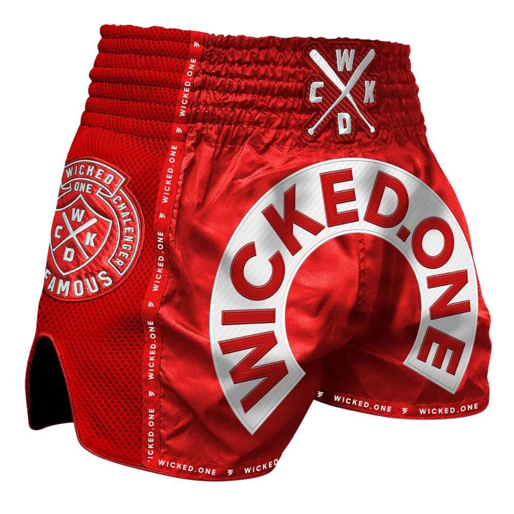 Wicked One Herd Muay Thai Shorts - Red-Wicked1